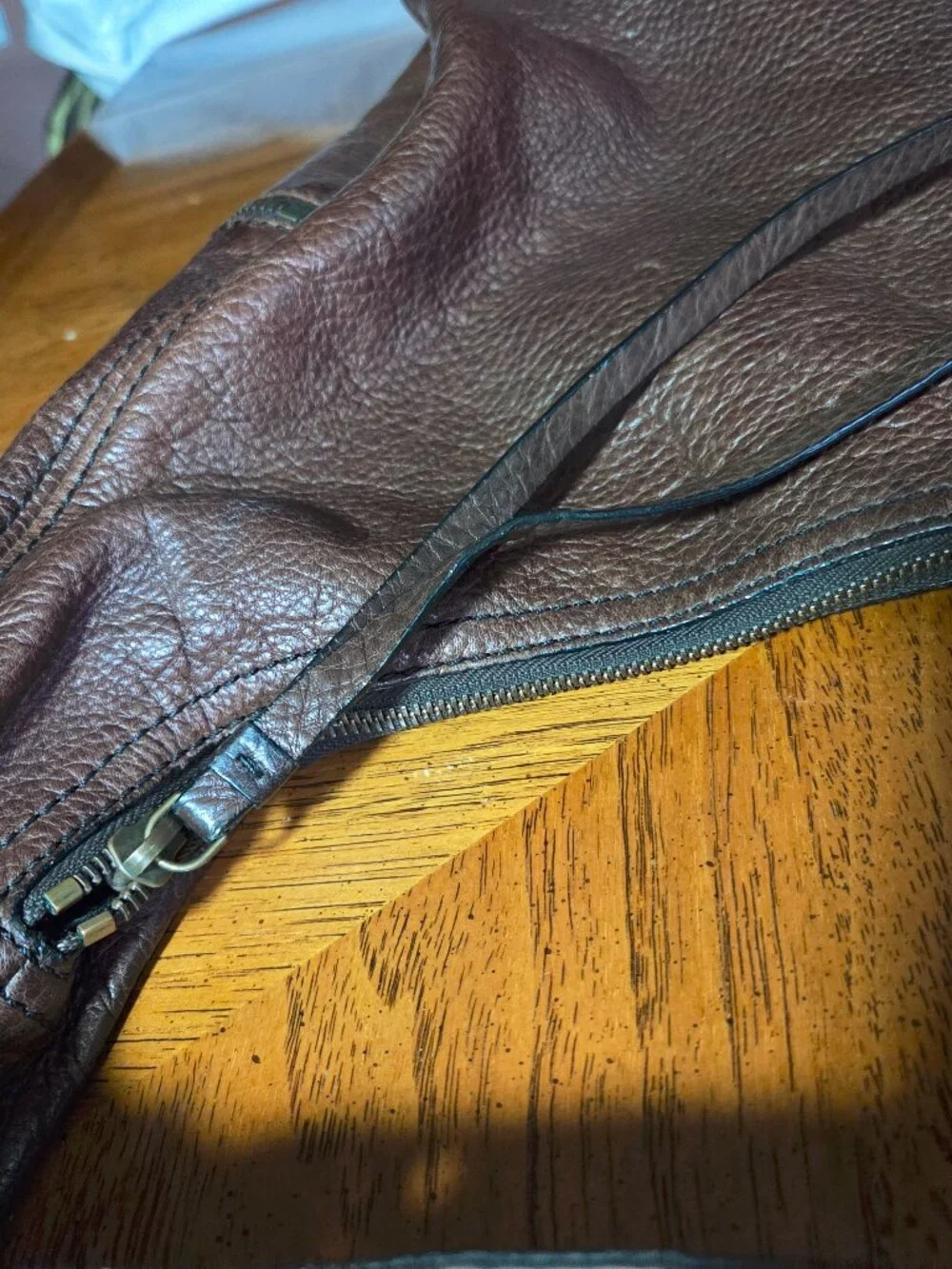Vintage Banana Republic Hobo Bag Dark Brown Leather With Brass Hardware